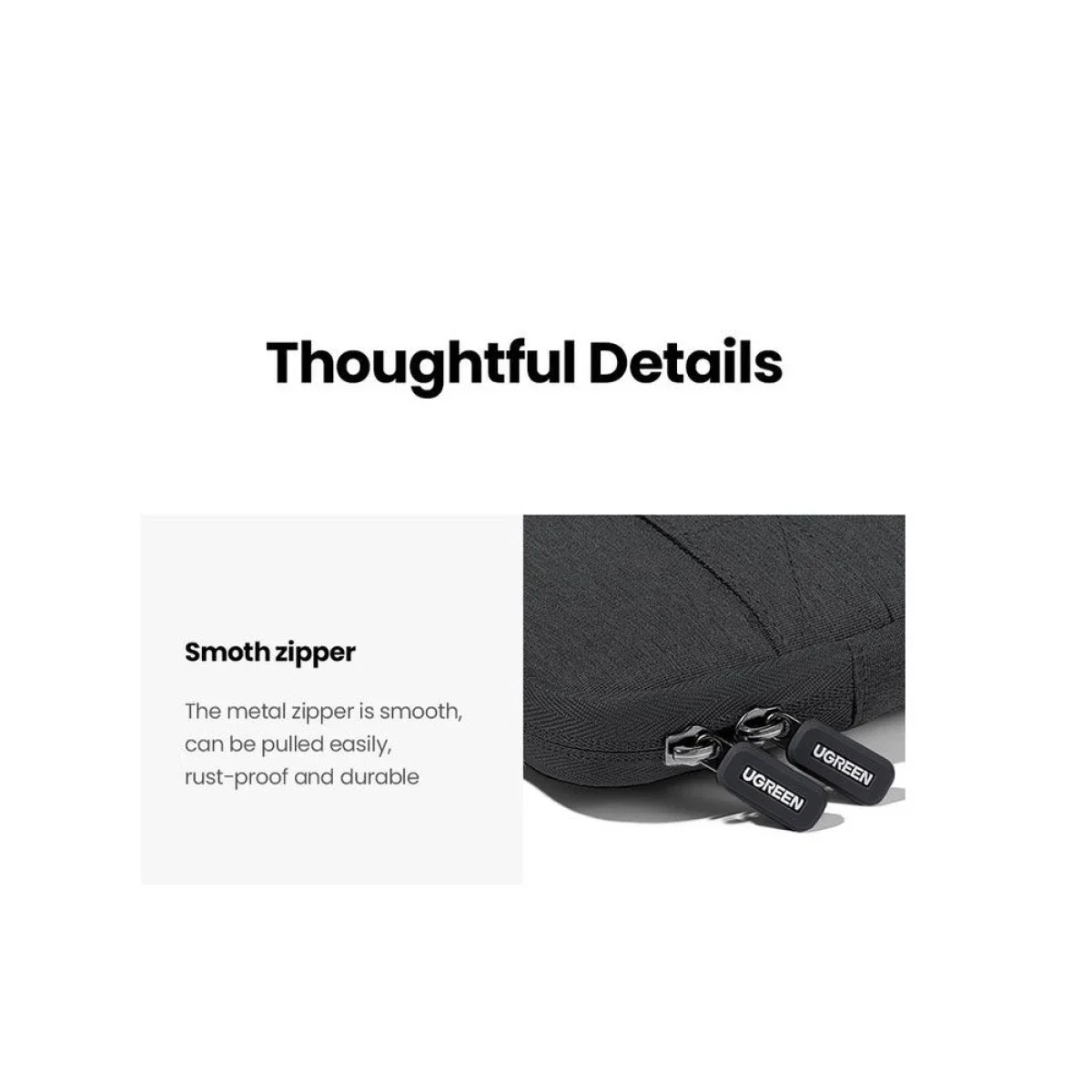 Ugreen LP516 Protective Laptop Sleeve with Handle for 14–14.9 Inch, Mystery Black - Image 4