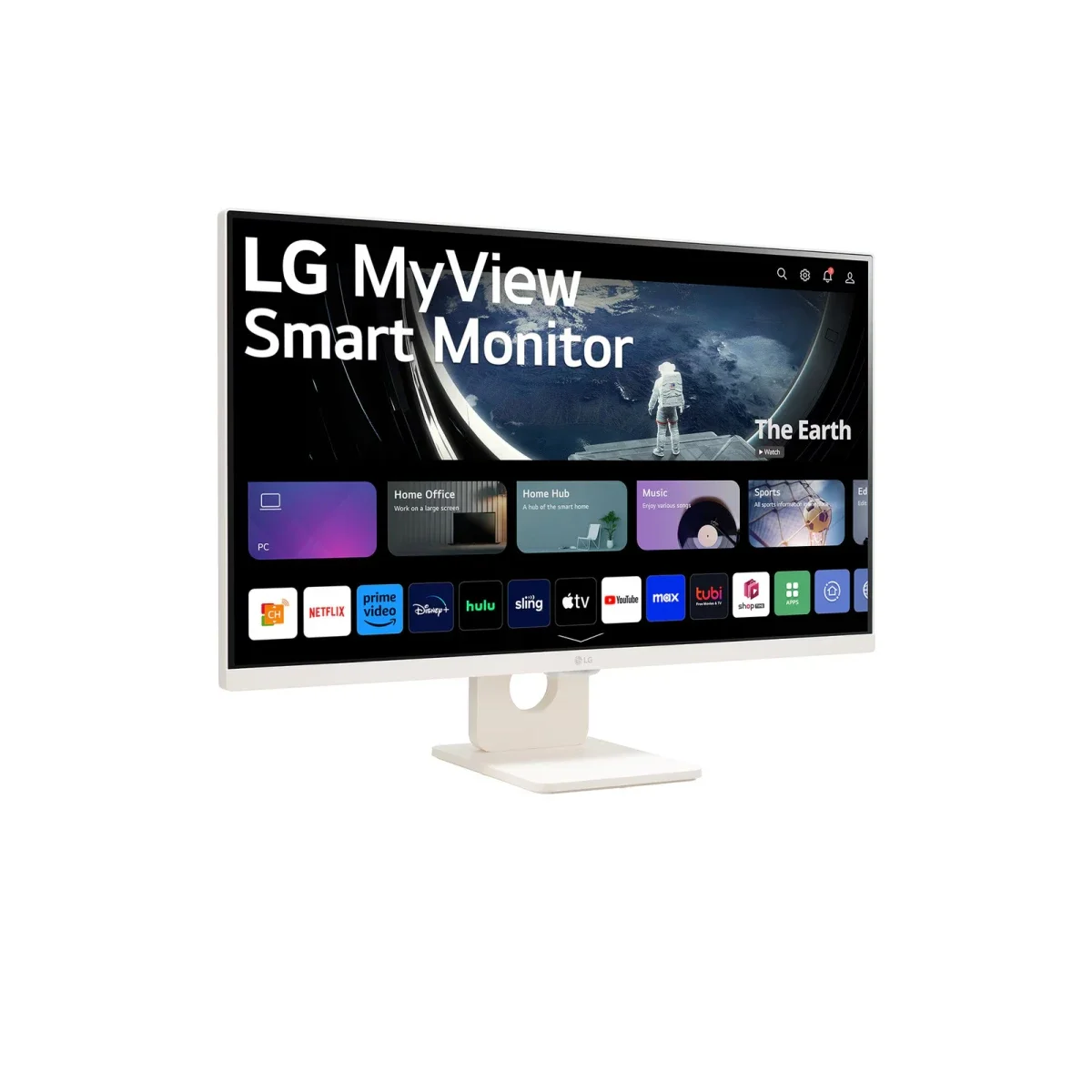 شاشة LG 27U511SA-W ذكية 27 إنش Full HD IPS بتردد 100 هرتز مع سماعات، أبيض - Thumbnail 3