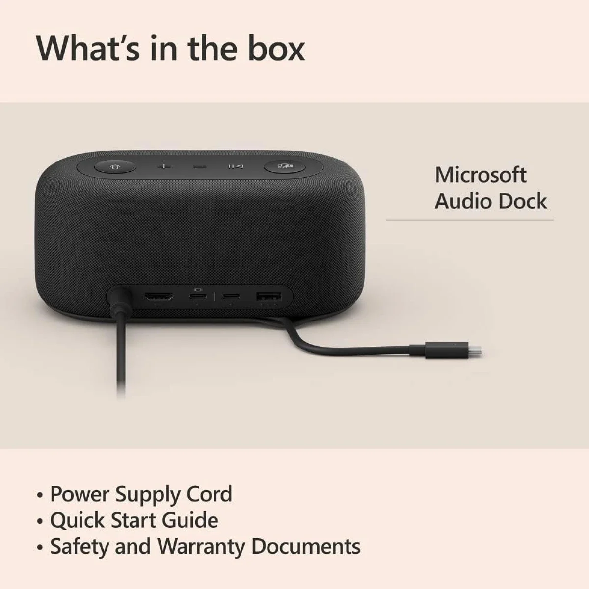 Microsoft Audio Dock Speakerphone Docking Station for Dual Display and Microsoft Teams - Thumbnail 6