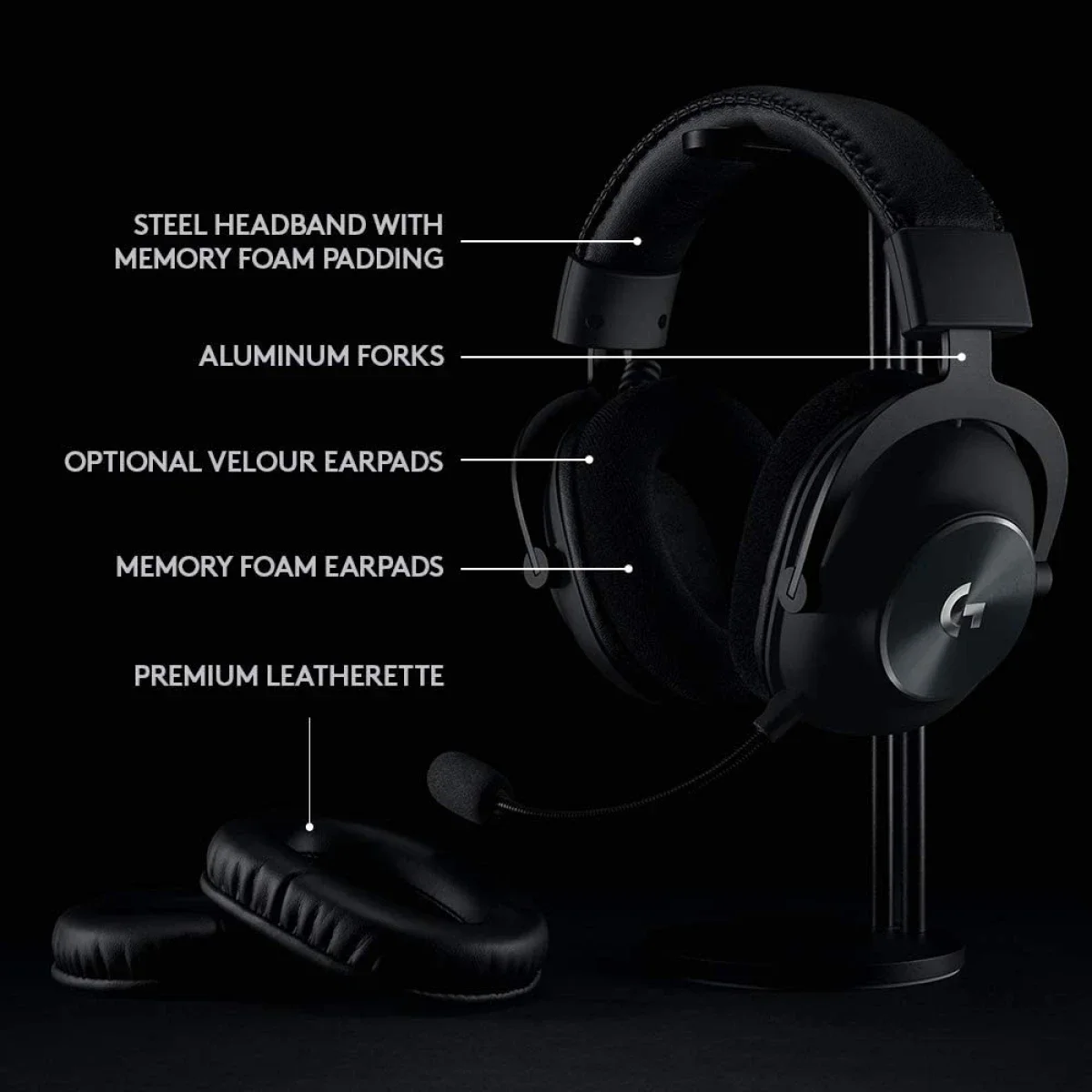 سماعة ألعاب Logitech G PRO X Wireless LIGHTSPEED مع Blue VO!CE - Thumbnail 8
