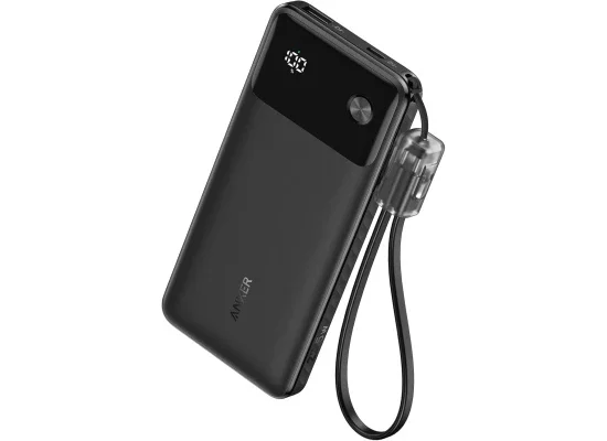 باور بانك Anker PowerCore بسعة 10000mAh وقدرة 22.5W مع كابل USB-C بحبل تعليق - أسود - Image 8