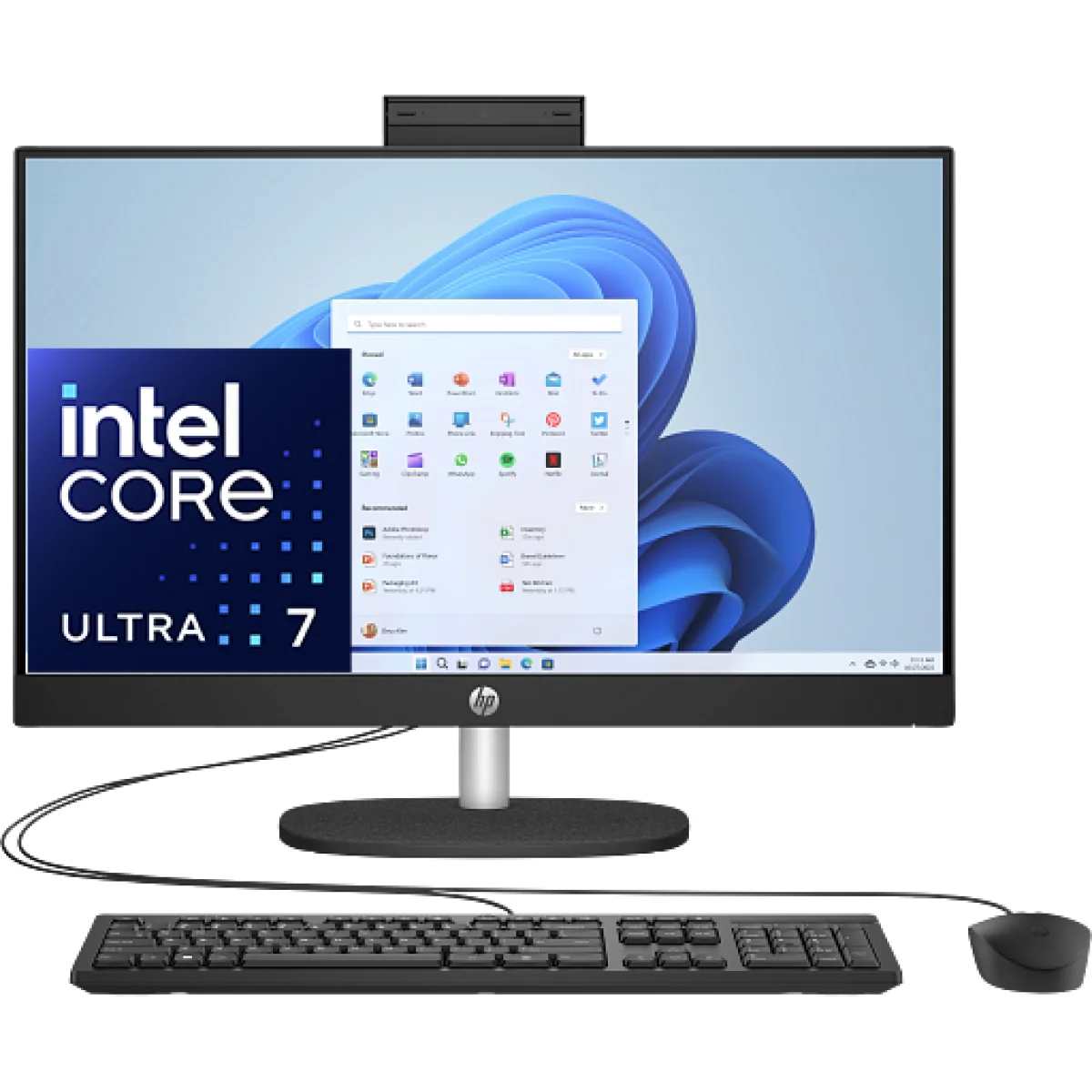 كمبيوتر الكل في واحد HP 24-cr1035ne بمعالج Core Ultra 7 155U وذاكرة 8GB وشاشة IPS FHD 23.8 إنش - Image 2