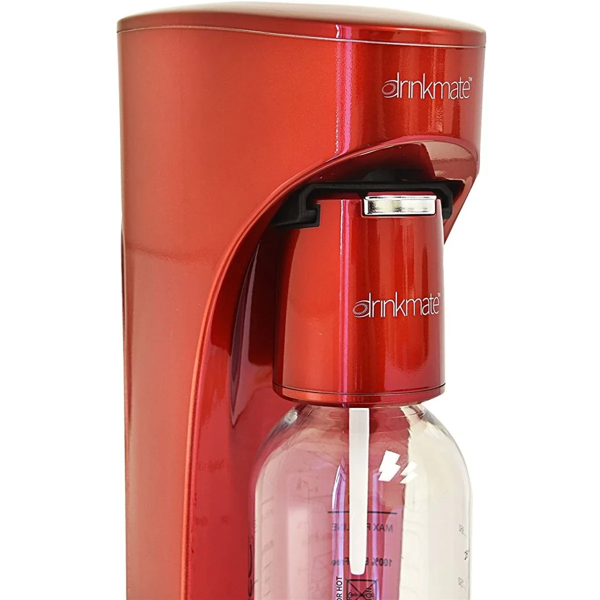 DrinkMate Water & Soda Machine with CO2 Cylinder Included - Red - Image 3