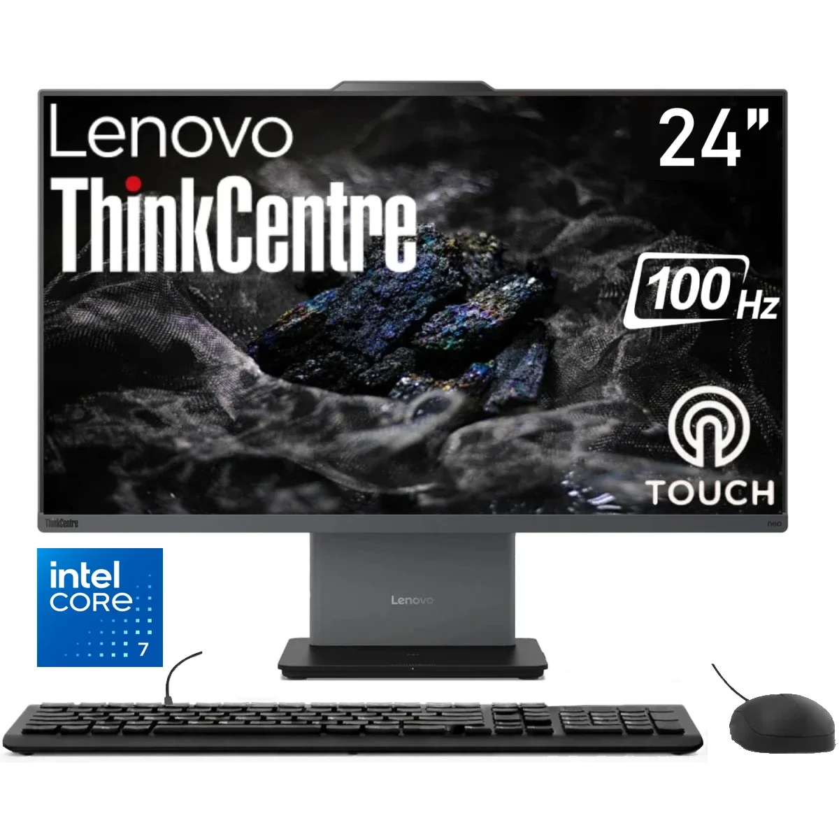 Lenovo ThinkCentre NEO 50a Gen 6 24" All-in-One PC Intel Core Ultra 7 256V Touch - Luna Grey - Image 1