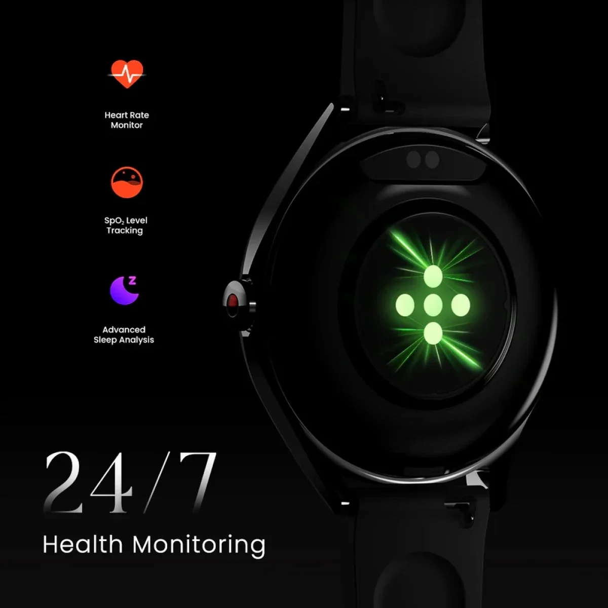 ساعة ذكية HiFuture Aura 2 نسائية بتقنية Bluetooth 5.3 وشاشة AMOLED مقاس 1.32 إنش، أسود - Thumbnail 4