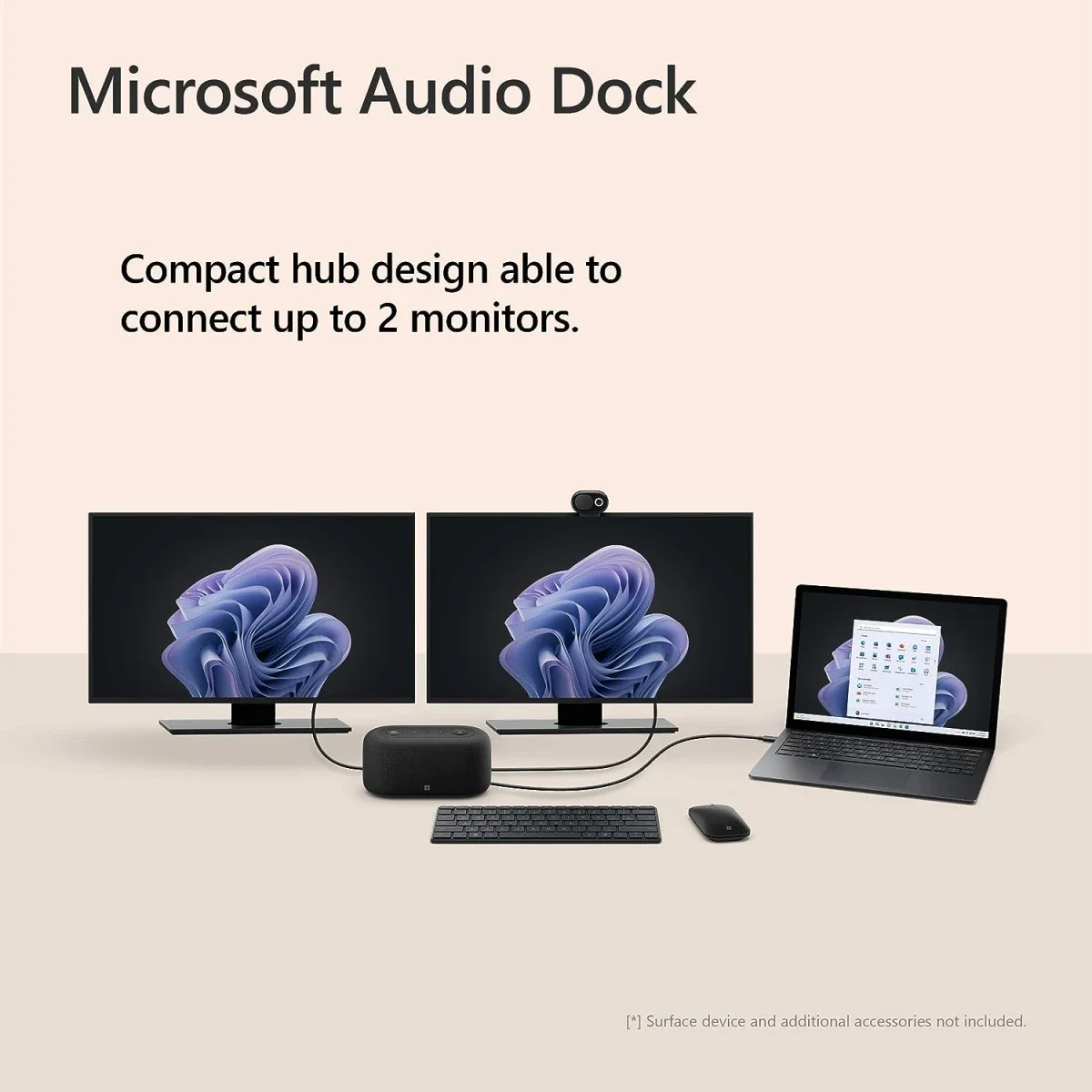 Microsoft Audio Dock Speakerphone Docking Station for Dual Display and Microsoft Teams - Thumbnail 4