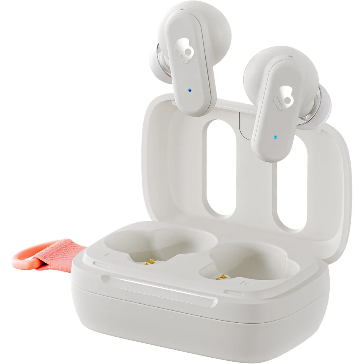 Skullcandy Dime 3 True Wireless Bluetooth Earbuds, 20 Hours Battery, Bone/Orange