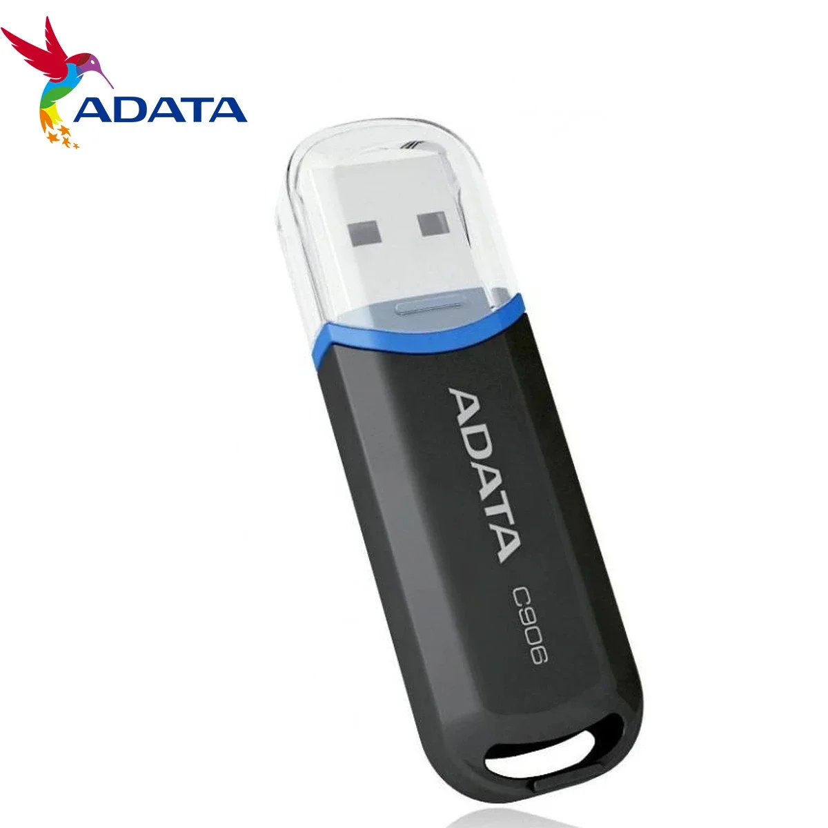 فلاش USB ADATA C906 بسعة 32GB وواجهة USB 2.0 مدمج - أسود