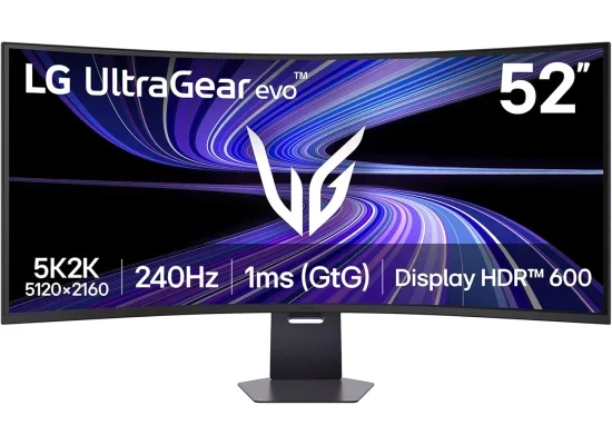 شاشة ألعاب LG 52G930B-B UltraGear evo G9 مقاس 52 إنش 5K بتردد 240 هرتز واستجابة 1 مللي ثانية، منحنية 1000R، FreeSync Premium، DisplayHDR 600، DP 2.1، HDMI 2.1، USB-C بقدرة 90 واط PD، حامل قابل للتعديل - Thumbnail 14