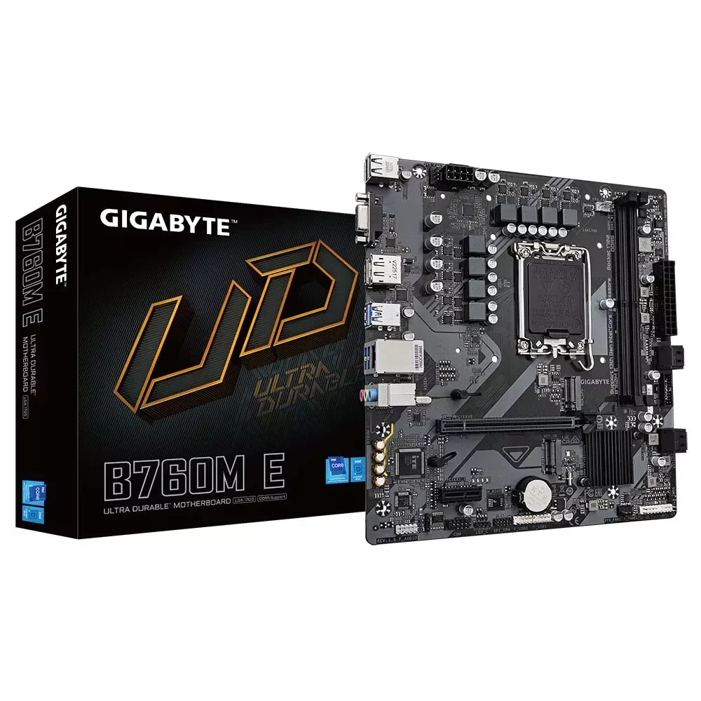 GIGABYTE B760M-E UD DDR5 Motherboard, LGA 1700, Intel 14th/13th/12th Gen