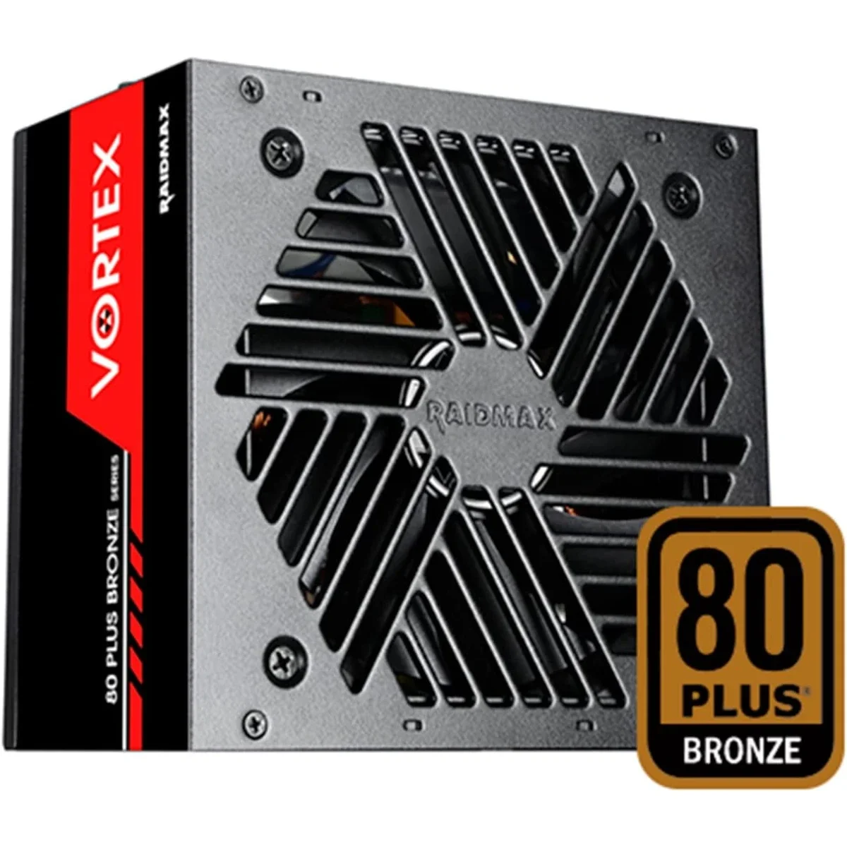 مزود طاقة Raidmax Vortex بقدرة 700 واط وكفاءة 80 بلس برونزي ATX مع مروحة هادئة 120 مم، أسود
