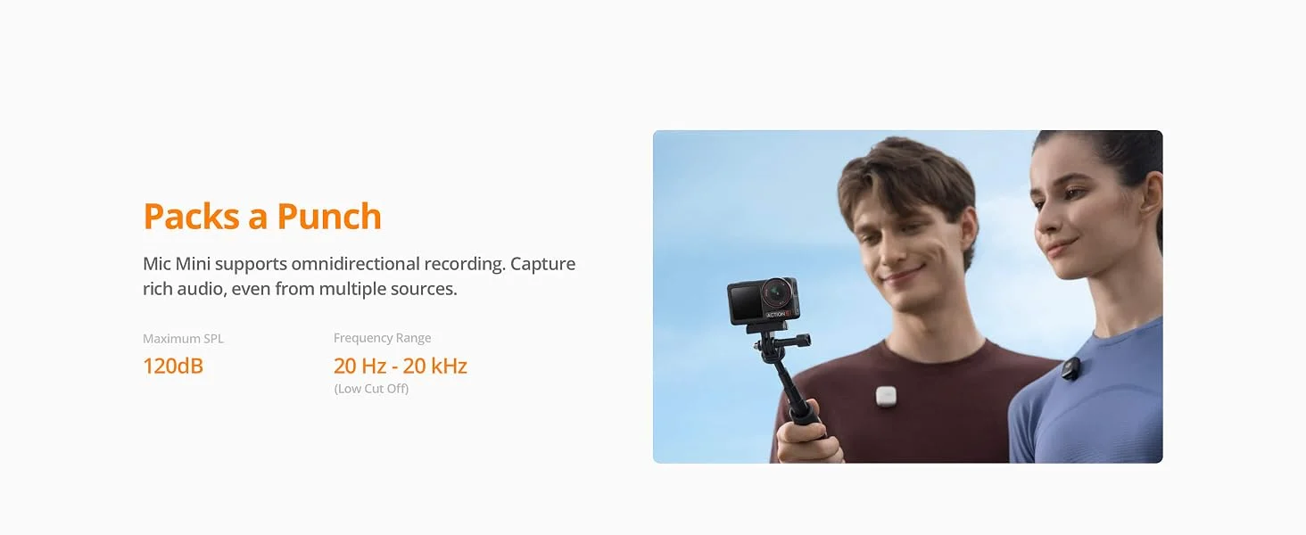 ميكروفون لافالير لاسلكي DJI Mic Mini Transmitter أسود إنفينيتي - Thumbnail 11