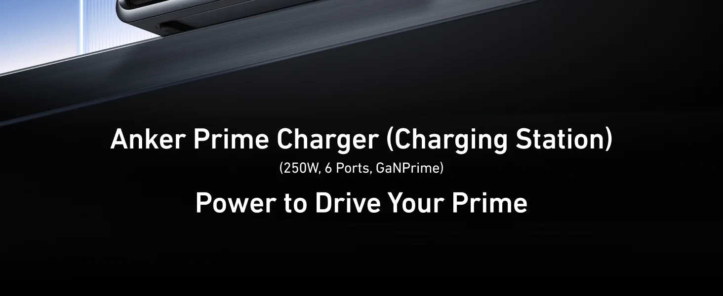 محطة شحن مكتبية Anker Prime بقدرة 250 واط GaN، 6 منافذ، شاشة LCD، فضي - Thumbnail 8