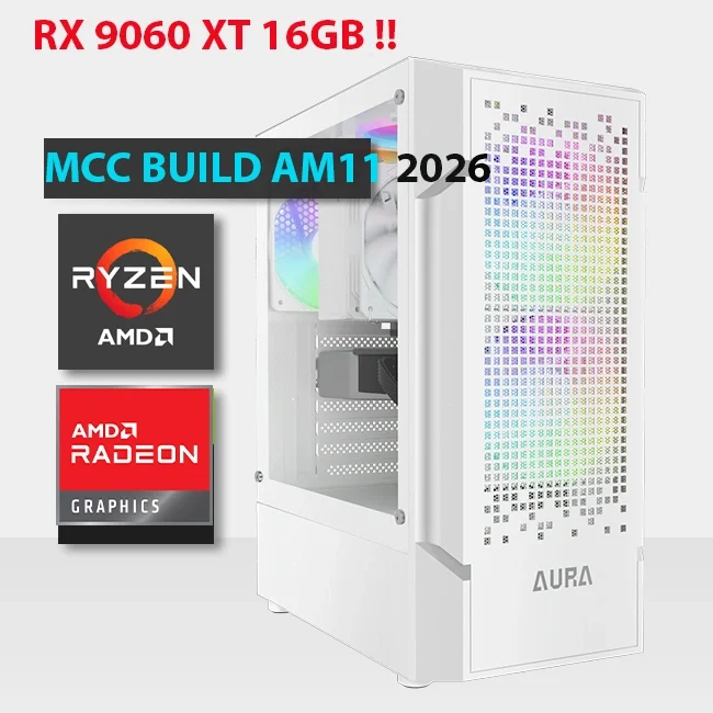 AMD MIDAS Gaming PC Build AM11-26 Ryzen 5 9600X Radeon RX 9060 XT 16GB - Image 2