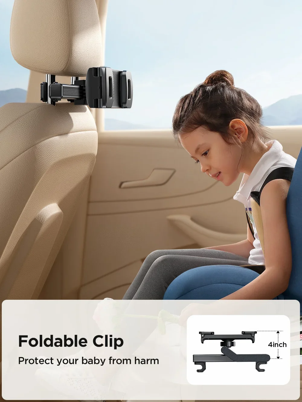 JOYROOM JR-ZS369 Car Headrest Mount for Phones and Tablets with 360° Rotation - Image 8