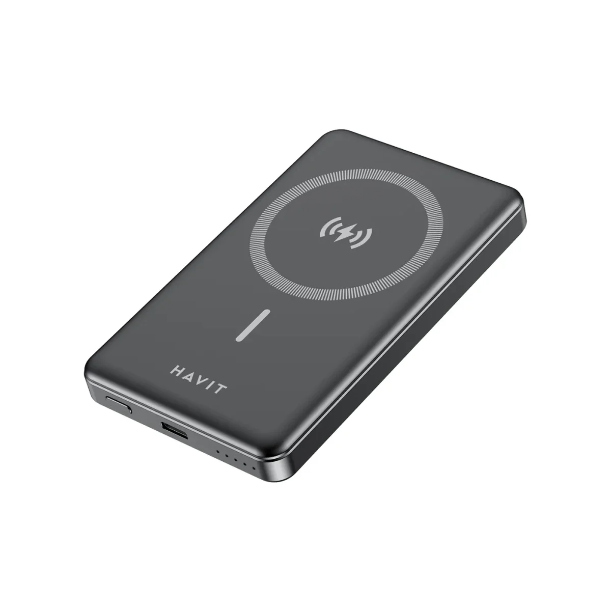 HAVIT PB5203 Magnetic Wireless Power Bank 10000mAh 15W MagSafe Compatible PD 20W Black - Thumbnail 3