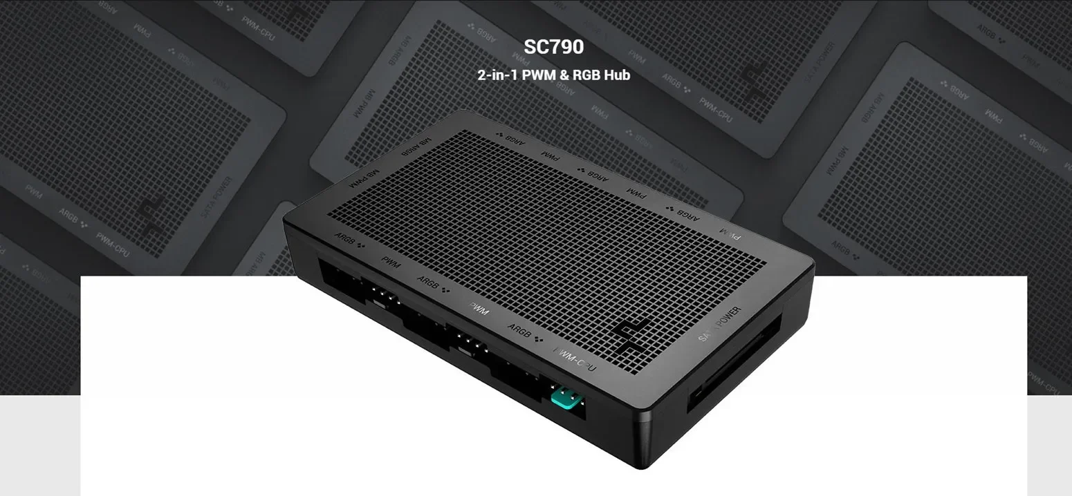 موزع DeepCool SC790 ثنائي PWM وARGB مع 6 منافذ مراوح و6 منافذ ARGB - Image 6