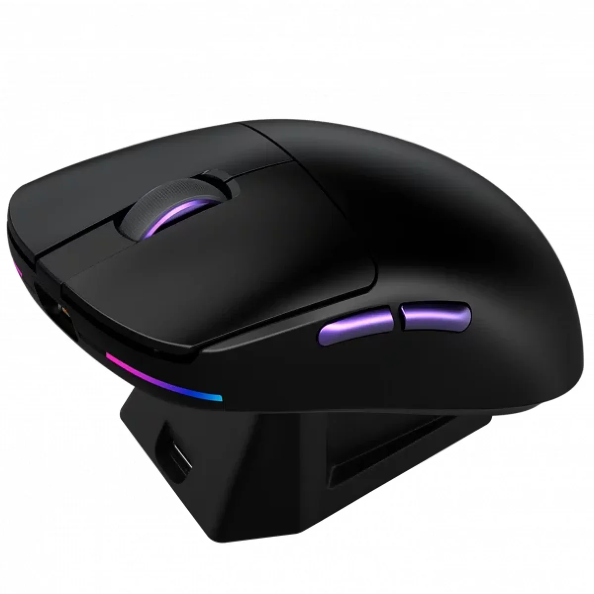 Proove Gaming Superfight Wireless Tri-Mode Gaming Mouse 12000 DPI with Charging Dock - Black/Purple (WMSW00122001) - Thumbnail 3