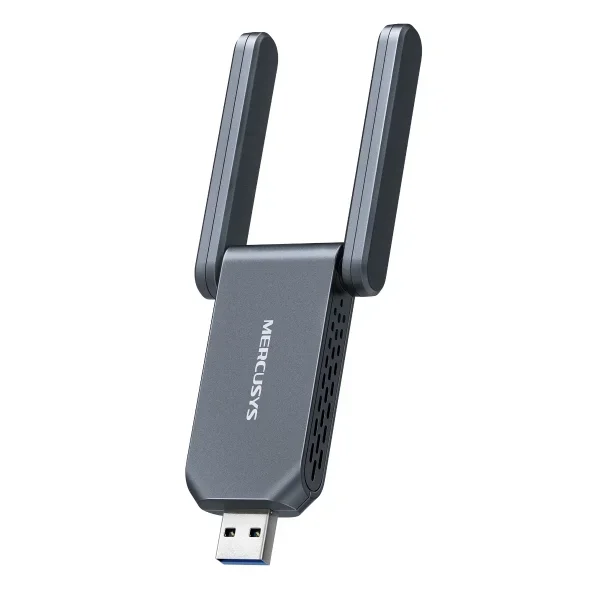 محول واي فاي MERCUSYS MA37BEH BE6500 USB Wi-Fi 7 ثلاثي النطاق عالي الكسب