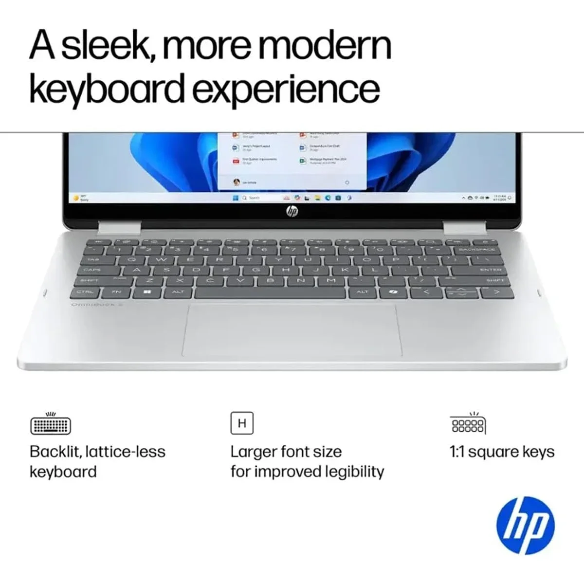 لابتوب 2 في 1 HP OmniBook 5 Flip 14-fp0045ne مقاس 14 إنش بشاشة لمس Intel Core 5 120U وذاكرة 8GB وتخزين 512GB SSD لون Silver - Image 4