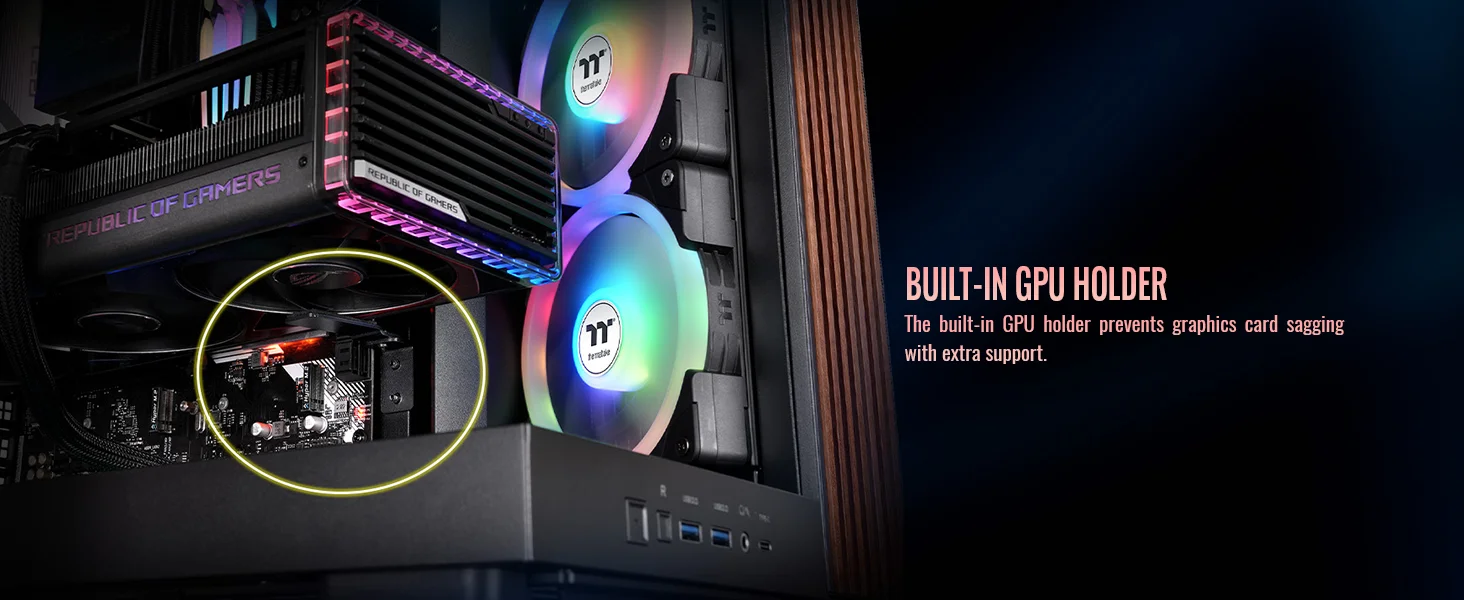 Thermaltake View 380 XL WS ARGB Mid-Tower PC Case Black - Image 12