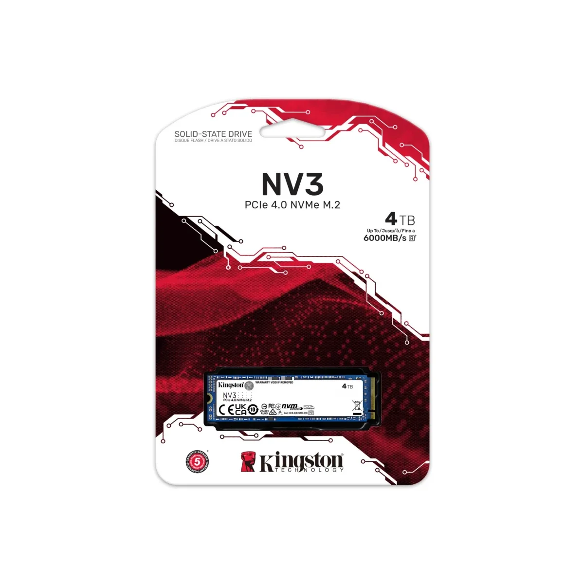 Kingston NV3 4TB PCIe 4.0 NVMe M.2 2280 SSD - Thumbnail 3