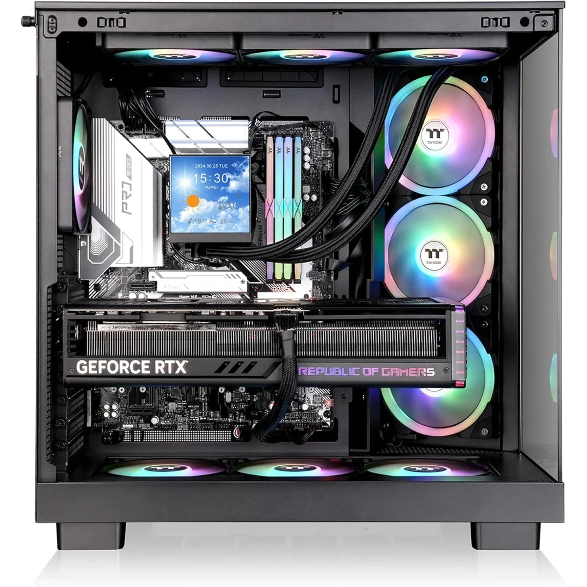 هيكل كمبيوتر Thermaltake View 380 XL TG ARGB ميد تاور أسود - Image 3