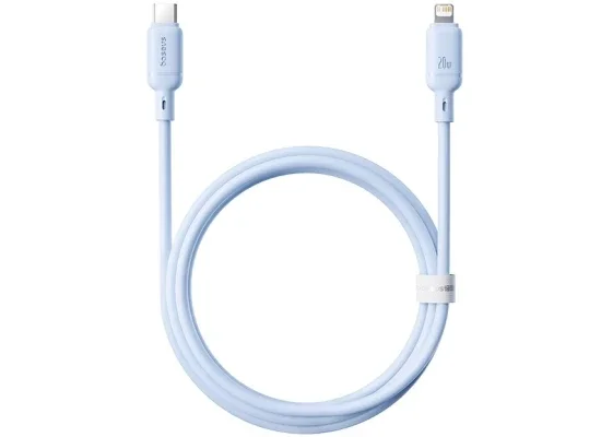 Baseus Silky Series USB-C to Lightning Fast Charging Cable 20W - Blue - Thumbnail 8