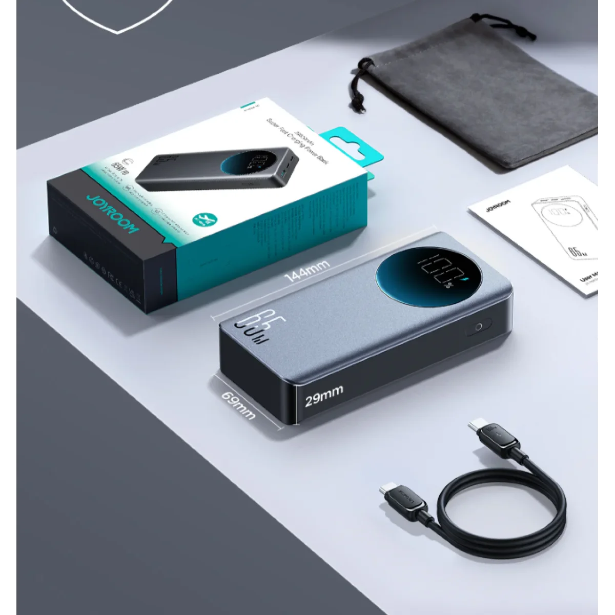 باور بانك JOYROOM JR-PBF04 65W بسعة 20000mAh مع كيبل Type-C - Thumbnail 11