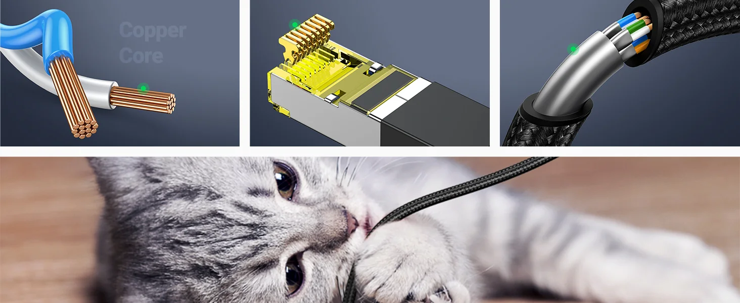 كيبل إيثرنت Ugreen Cat 7 عالي السرعة 6 قدم 2 متر - Thumbnail 10