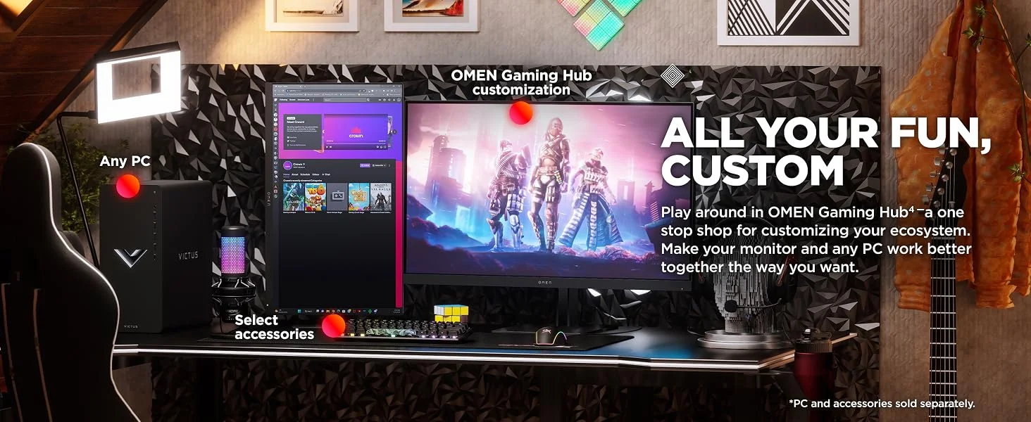 شاشة HP OMEN 27s للألعاب 27 إنش FHD Fast IPS، 240 هرتز، 1 مللي ثانية، HDR 400 - Image 18