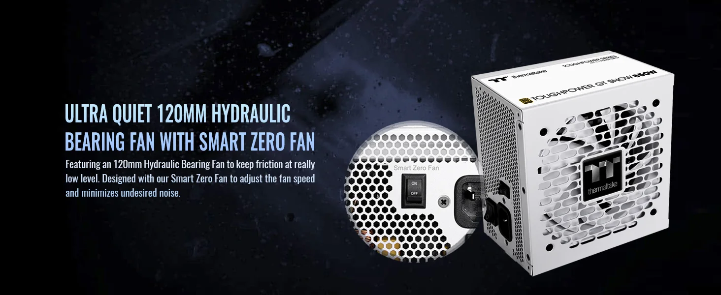 Thermaltake Toughpower GT 850W ATX 3.1 80 Plus Gold Fully Modular Power Supply White - Thumbnail 11