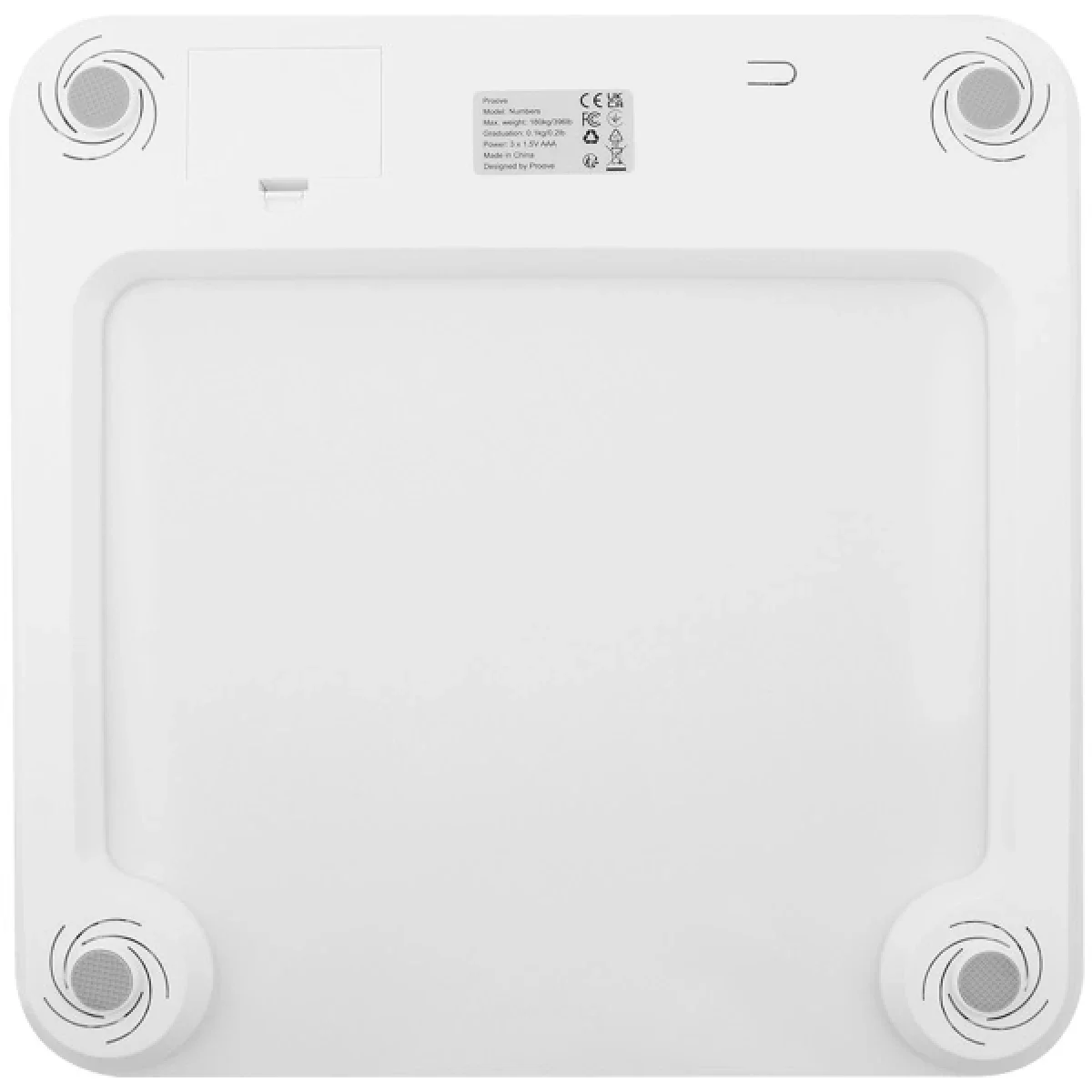 Proove Numbers Smart Body Scale with Bluetooth, White - Image 4