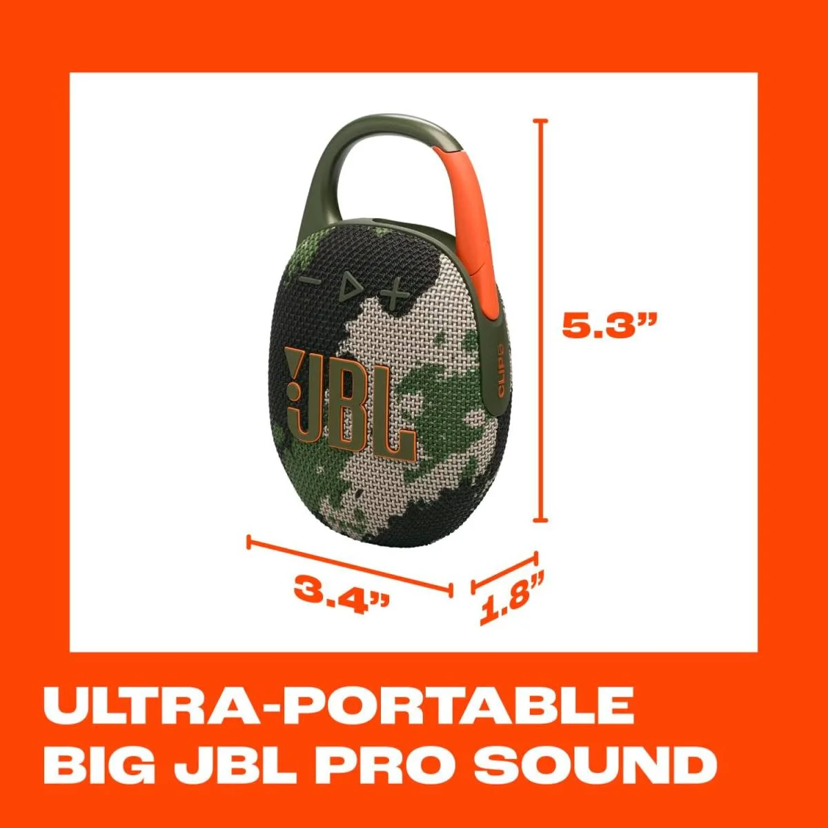 JBL Clip 5 Ultra-Portable Waterproof Bluetooth Speaker Red - Thumbnail 5