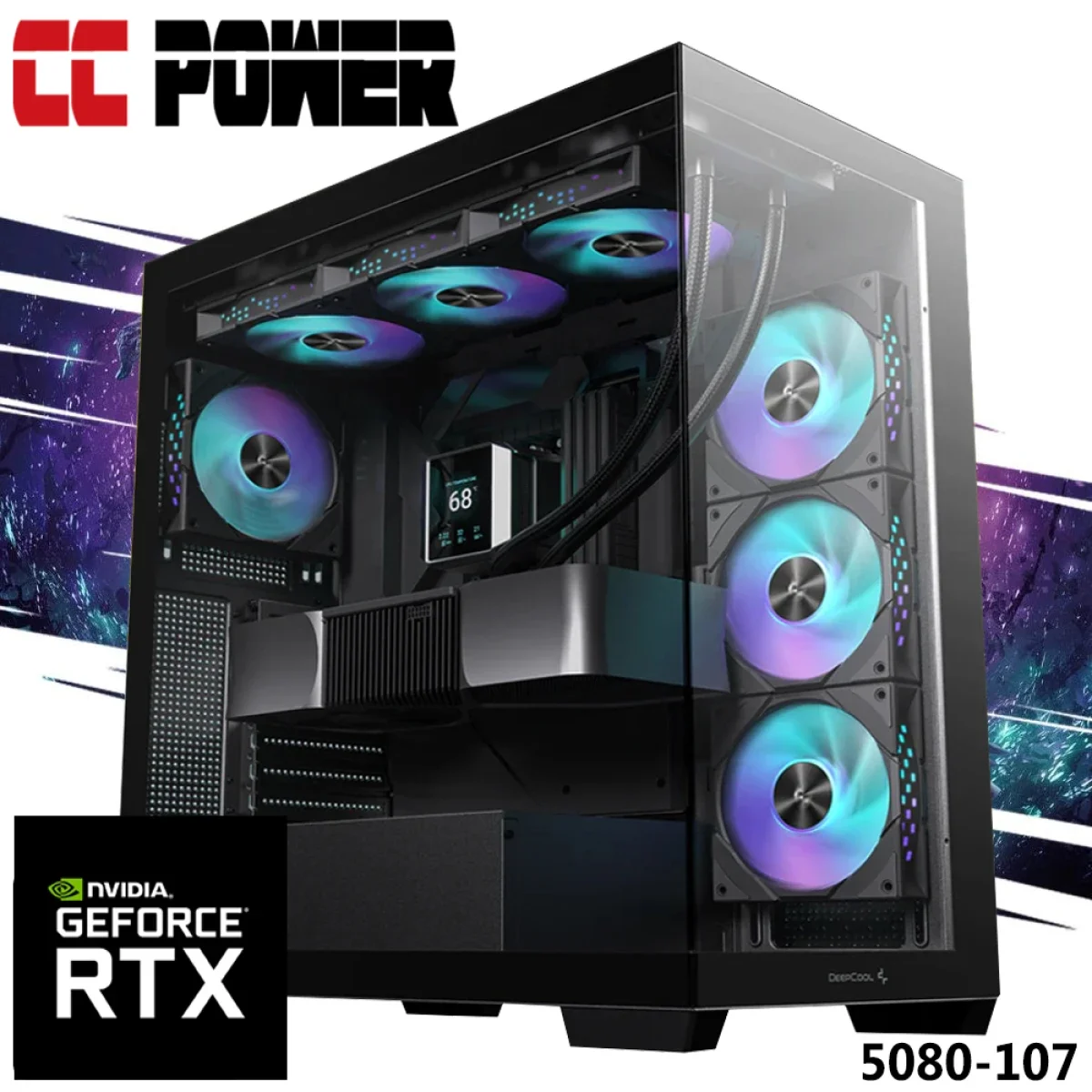 AMD Ryzen 9 9950X Gaming PC with Nvidia RTX 5070 Ti 32GB RAM 1TB SSD Liquid Cooler - Image 1