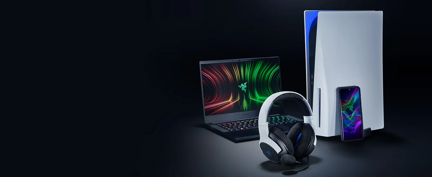 سماعة ألعاب Razer Kaira Dual Wireless لاسلكية لجهاز PS5 والجوال مع ميكروفون HyperClear Cardioid - Thumbnail 13