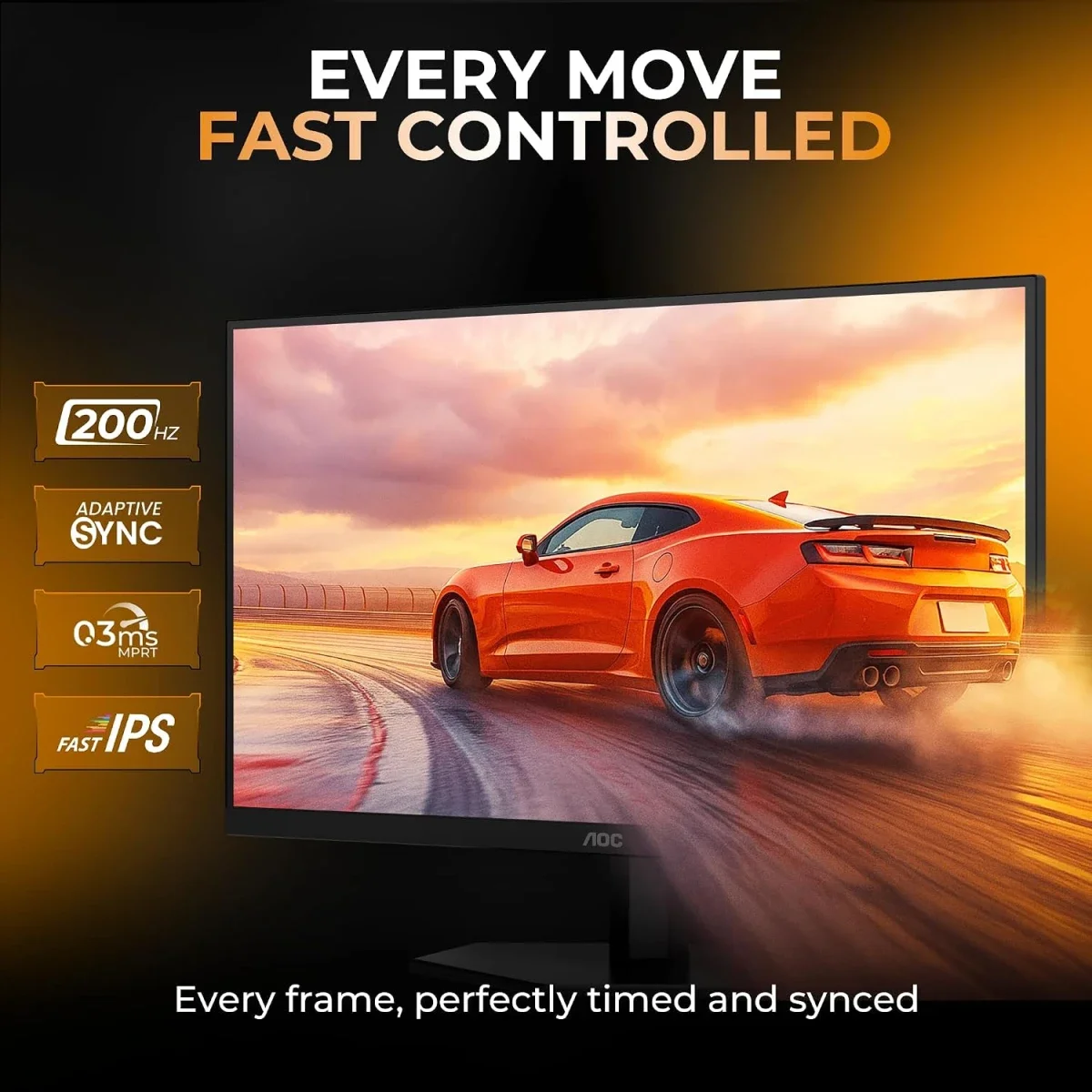 شاشة ألعاب AOC Q27G42HE 27 إنش Fast IPS 2K QHD بتردد 200Hz واستجابة 0.3ms - Thumbnail 7