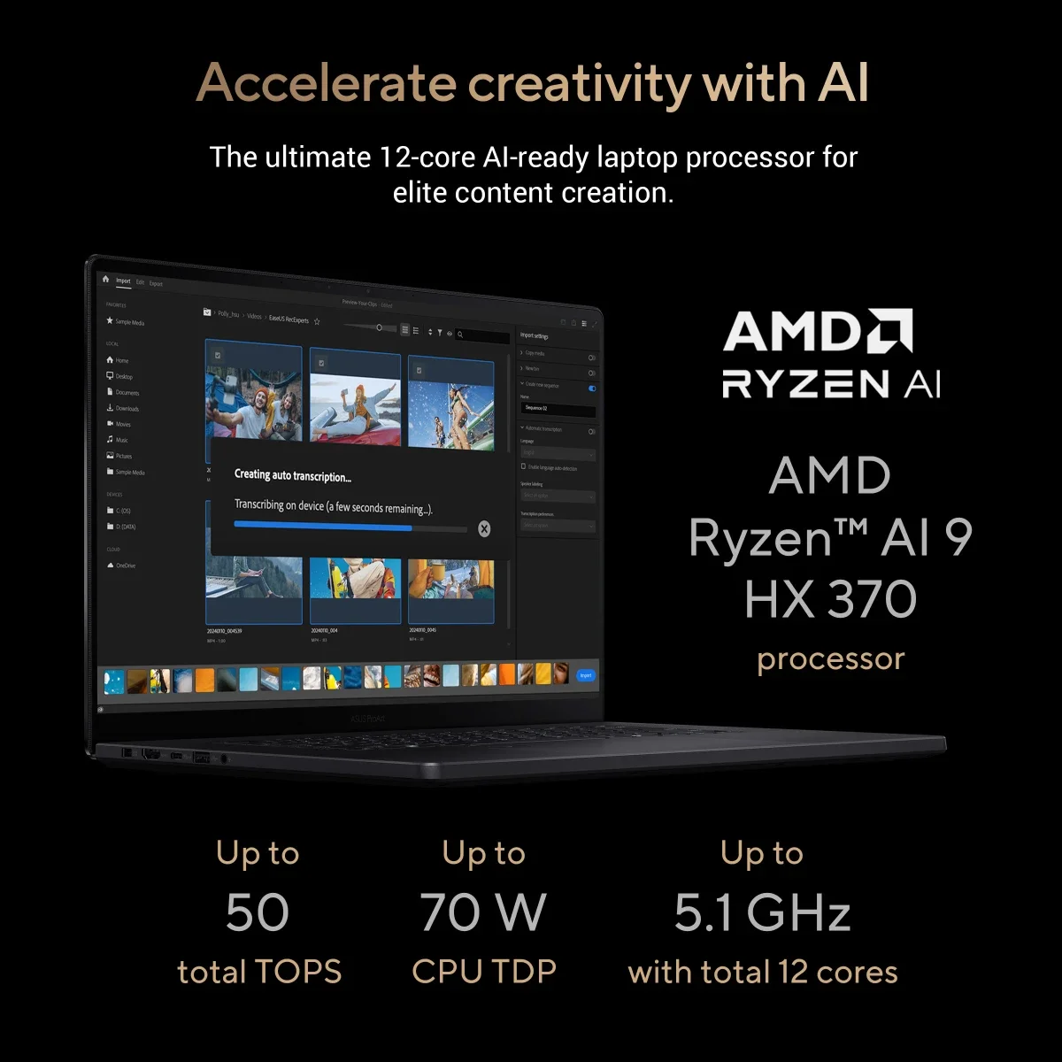 Asus ProArt P16 H7606WP-RJ132W Creator Laptop 16-Inch 3K OLED Touch 120Hz Ryzen AI 9 HX 370 RTX 5070 64GB RAM 2TB SSD - Thumbnail 12