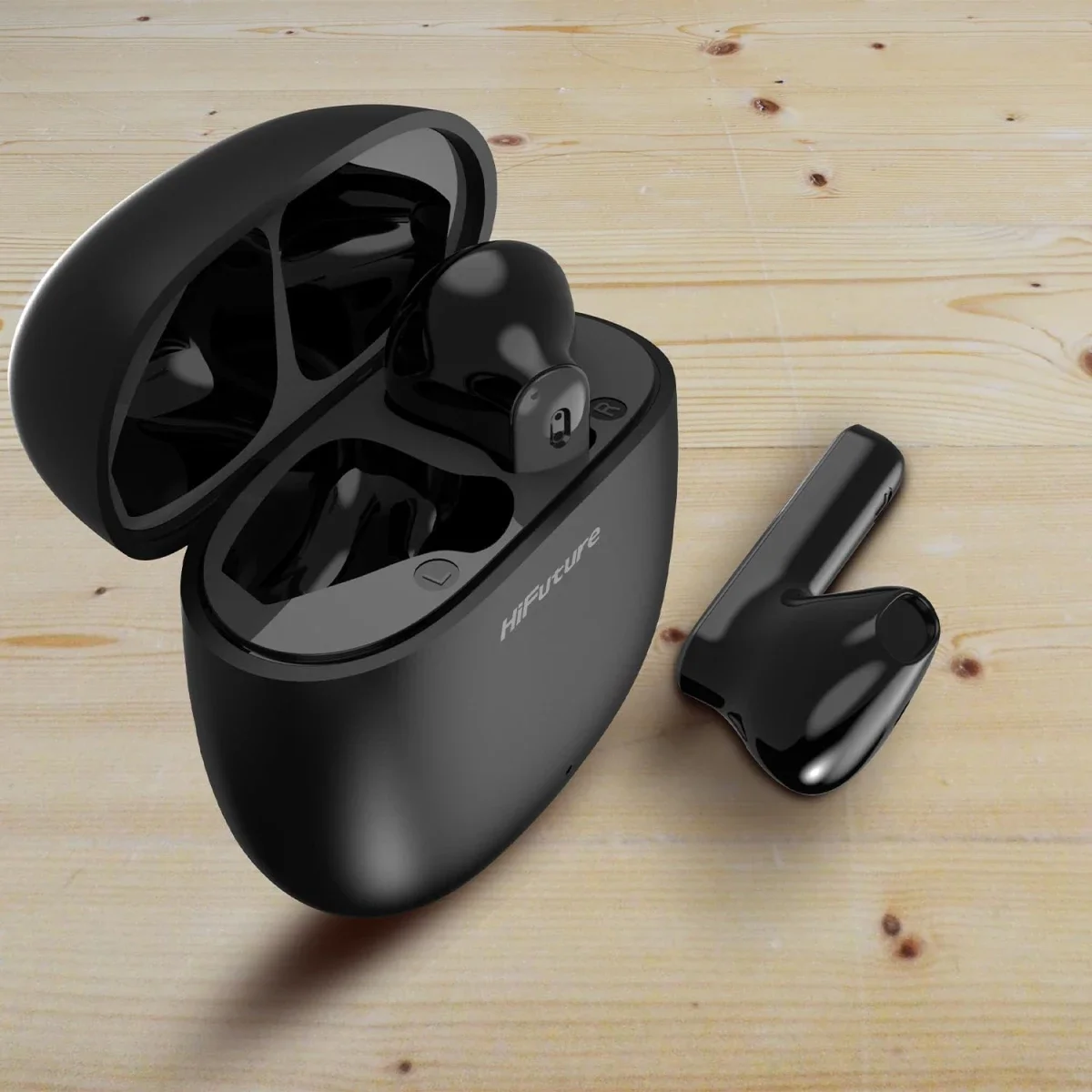 HiFuture ColorBuds2 TWS Wireless Earbuds, Bluetooth 5.3, 20-Hour Playtime, IPX5, Black - Thumbnail 5