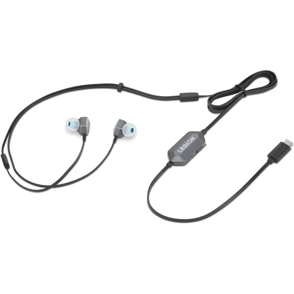 سماعات أذن للألعاب Lenovo Legion E510 RGB بمنفذ USB-C وصوت محيطي 7.1 وHi-Res ووحدة تحكم سلكية بإضاءة RGB للكمبيوتر والتابلت والهاتف - Image 2