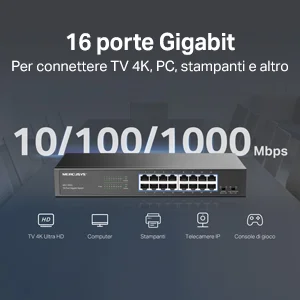 MERCUSYS MS116GS 16-Port Gigabit Unmanaged Desktop/Rackmount Switch - Image 9
