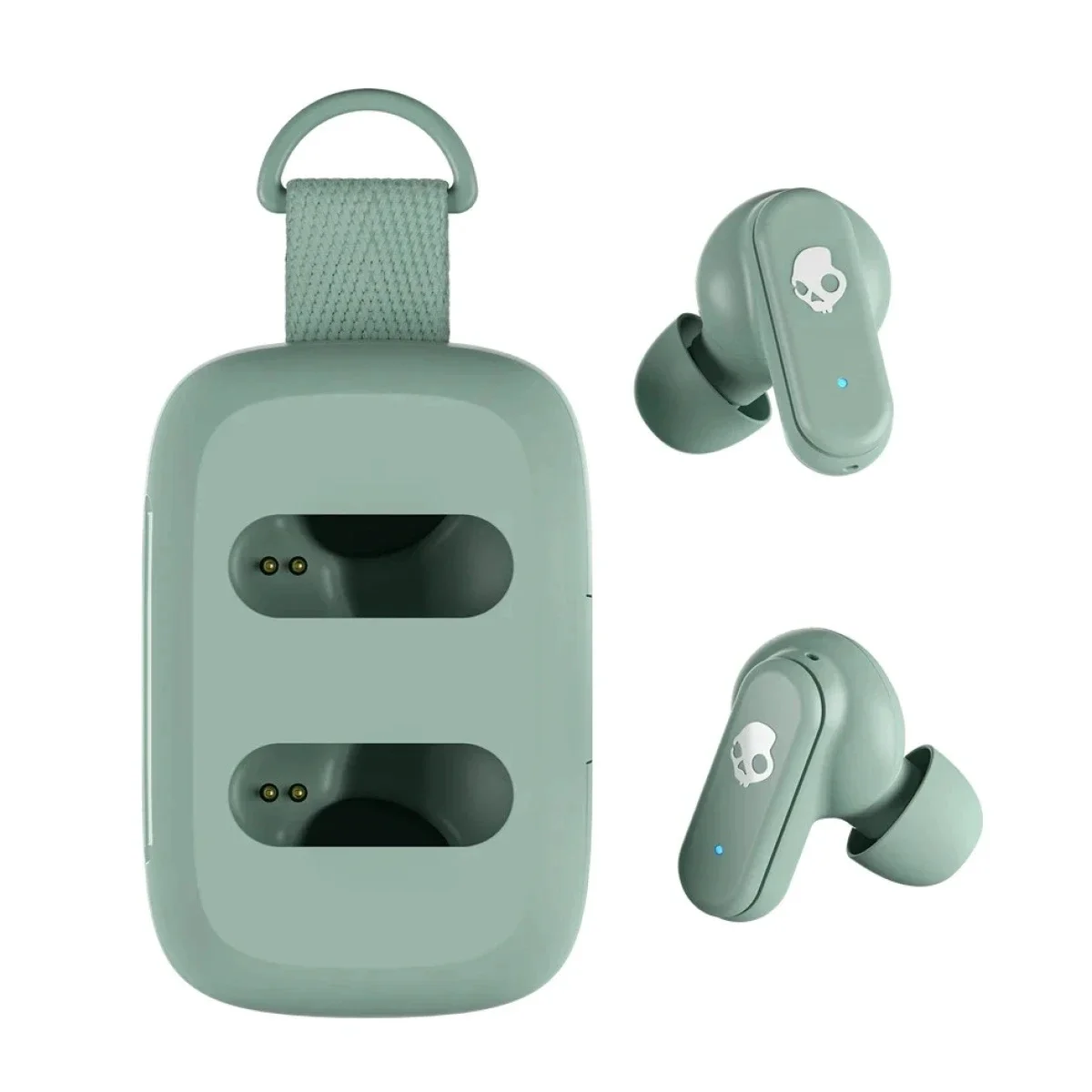 Skullcandy Dime 3 True Wireless Earbuds, Bluetooth, 20-Hour Battery, Preppy Sage - Thumbnail 2