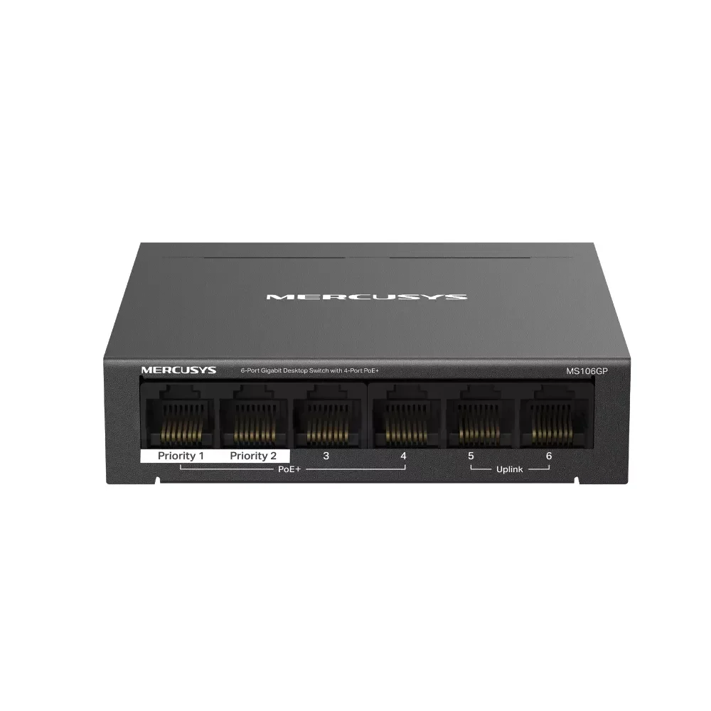 سويتش شبكة MERCUSYS MS106GP جيجابت 6 منافذ مع PoE+