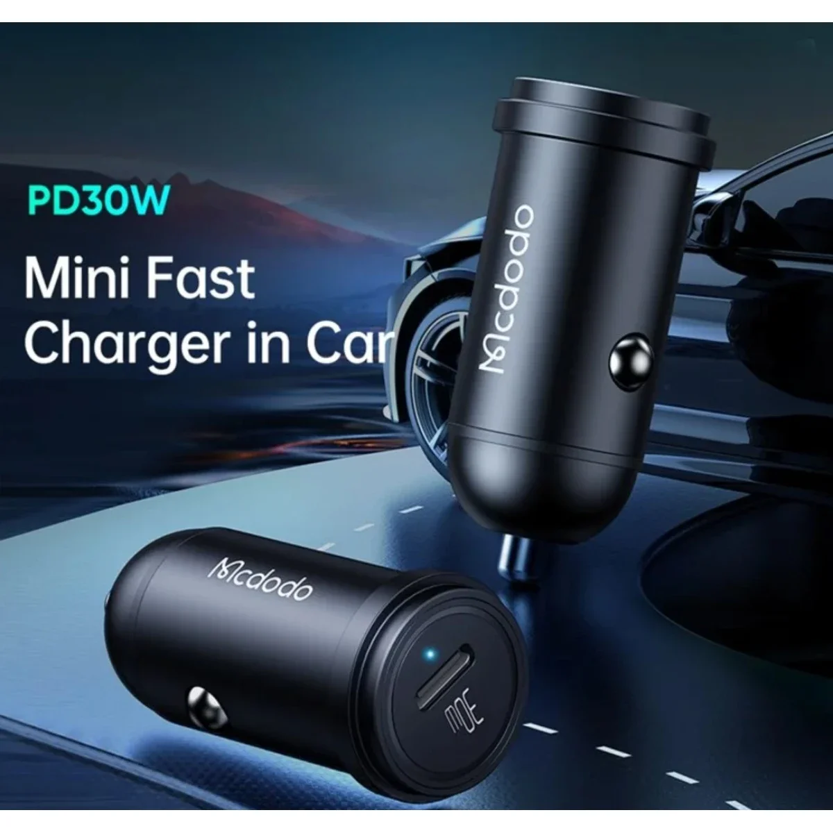 Mcdodo CC-7491 30W USB-C PD Mini Car Charger - Black