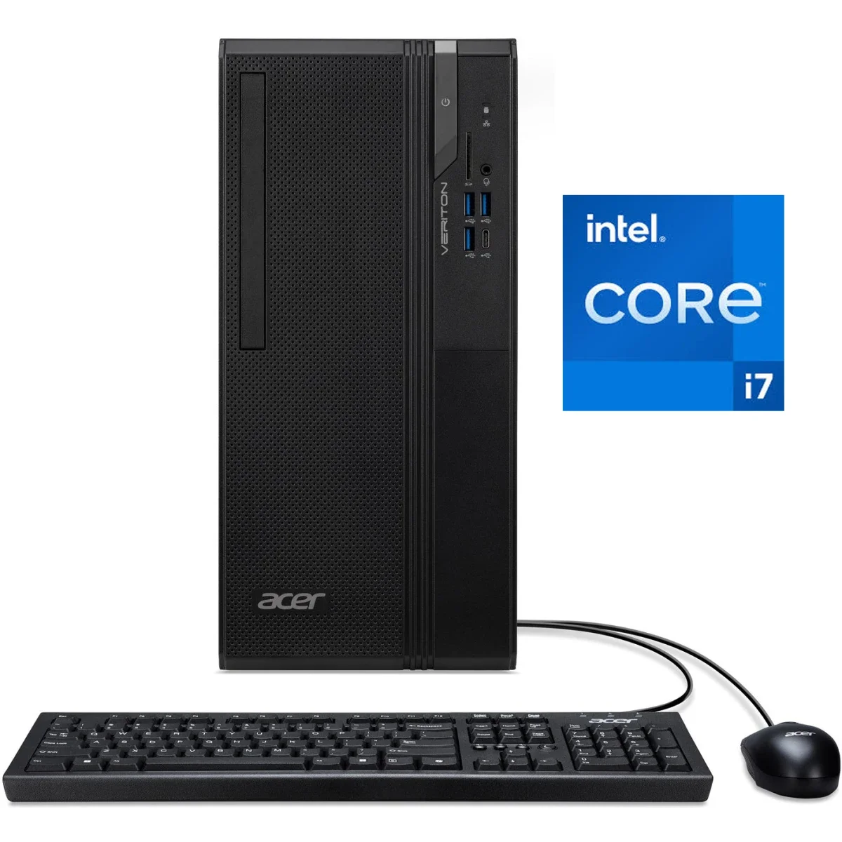 Acer Veriton VS2722G Mini Tower Business Desktop Intel Core i7-14700 8GB RAM 512GB SSD Black