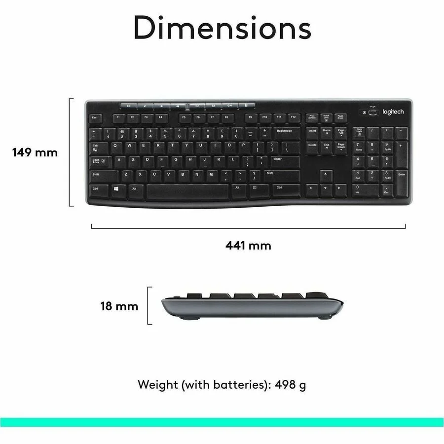 لوحة مفاتيح وماوس لاسلكيان Logitech MK270 - Image 6