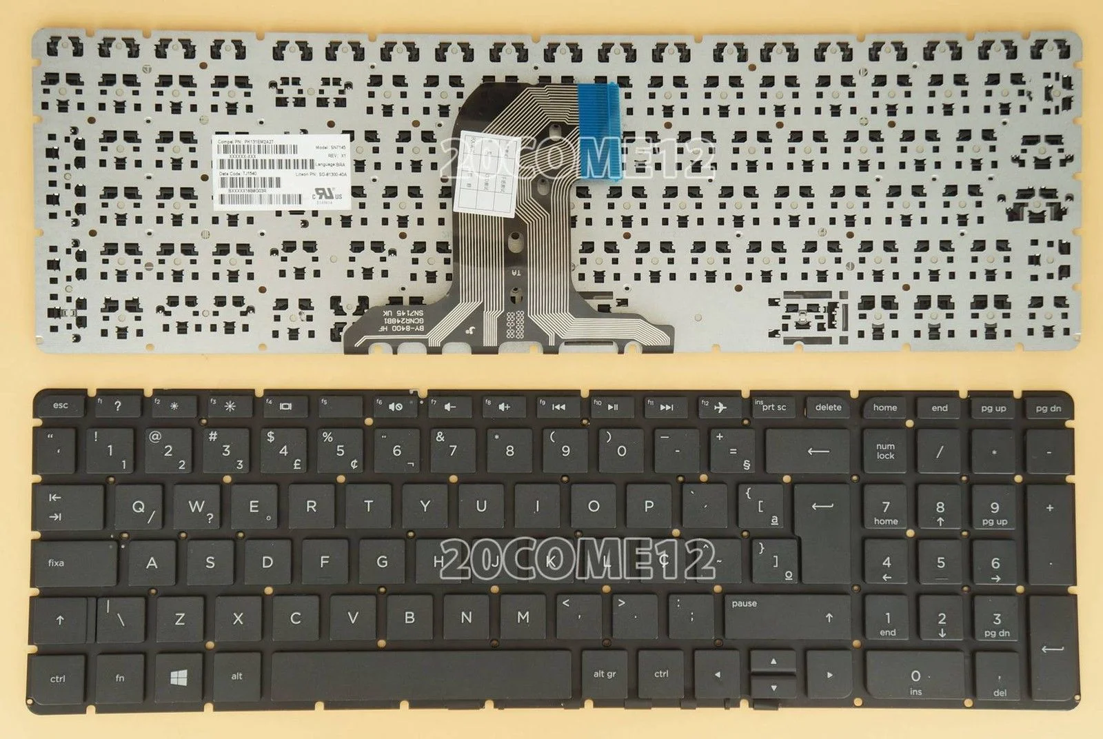 لوحة مفاتيح لابتوب بديلة متوافقة مع HP Pavilion 15-ac000 / 15t-ac000