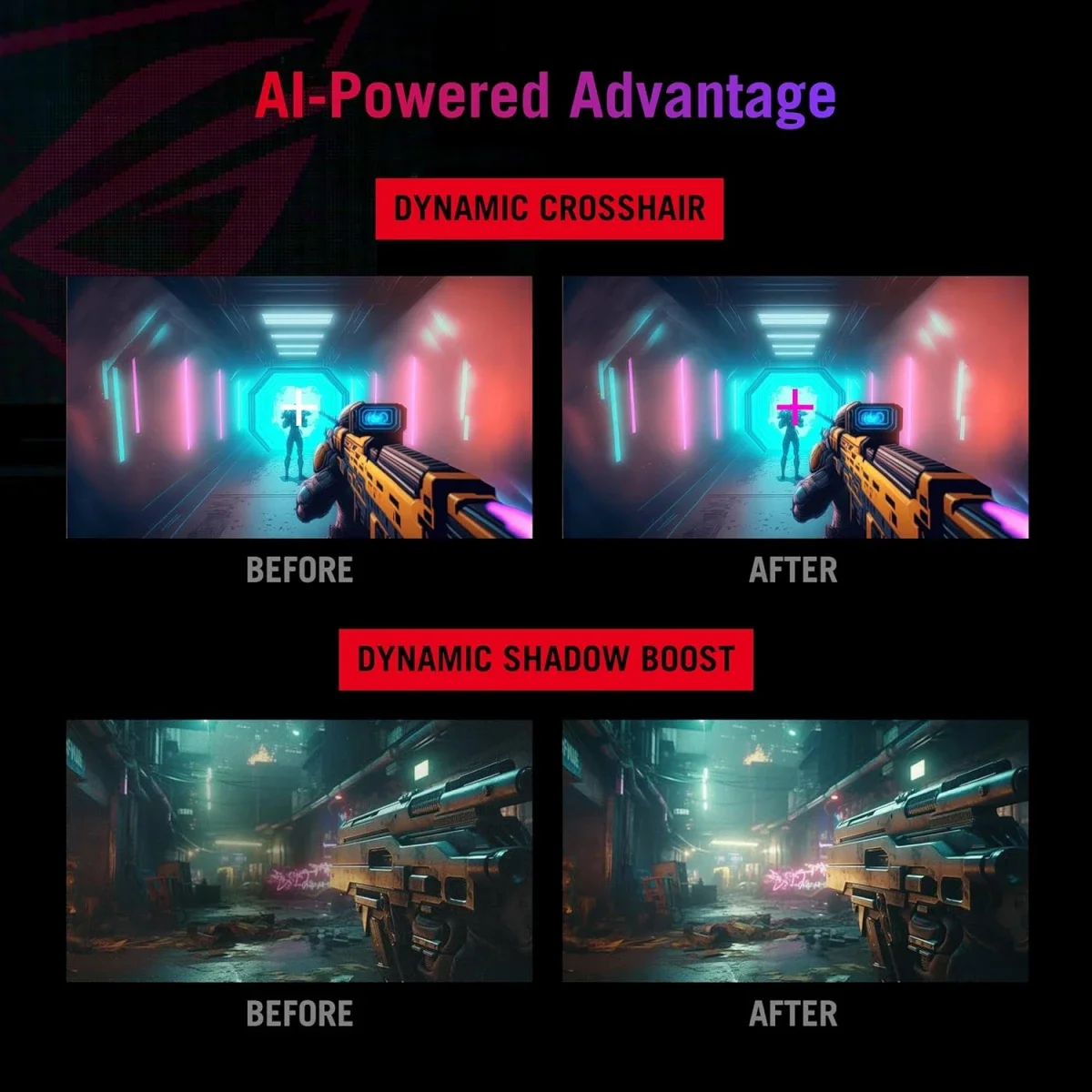 شاشة ألعاب Asus ROG Strix XG27ACS 27 إنش QHD Fast IPS بتردد 180 هرتز واستجابة 1 مللي ثانية، أبيض - Image 6