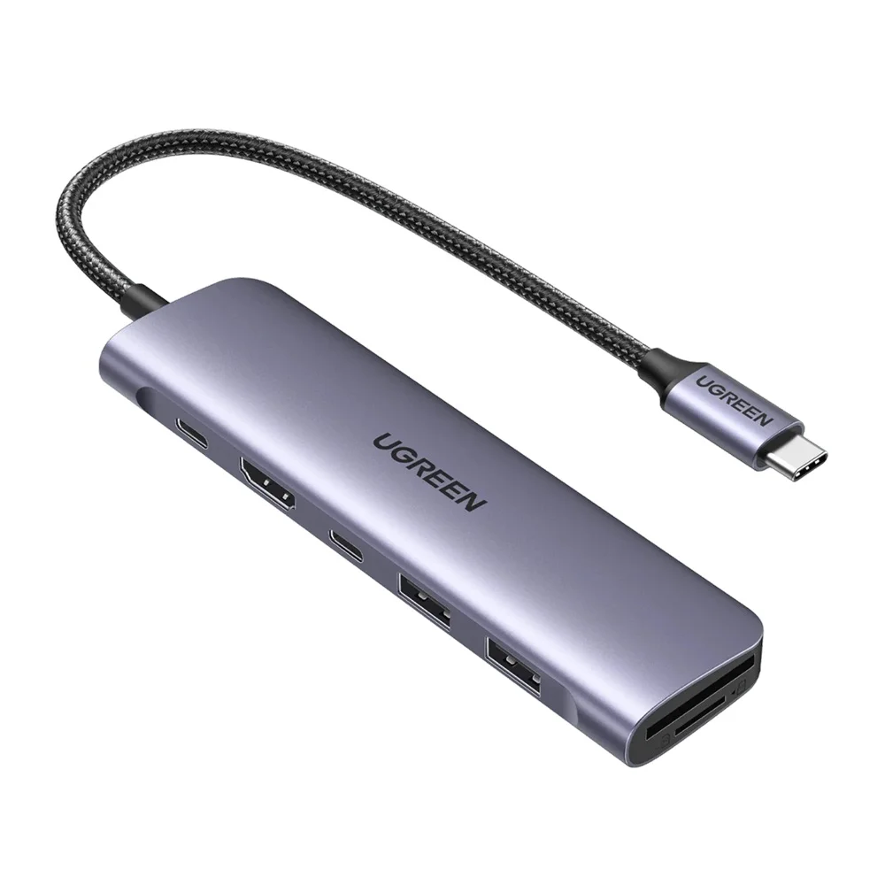محطة توصيل Ugreen Revodok 1071 USB-C 7 في 1 مع شحن PD بقدرة 95W – 15214