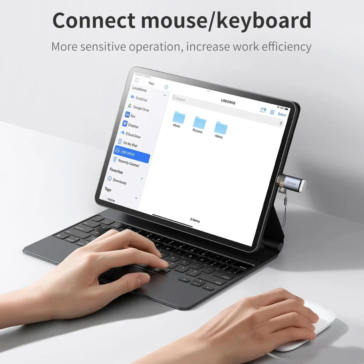 Mcdodo USB to USB-C OTG Adapter with Micro SD TF Card Reader - Thumbnail 4